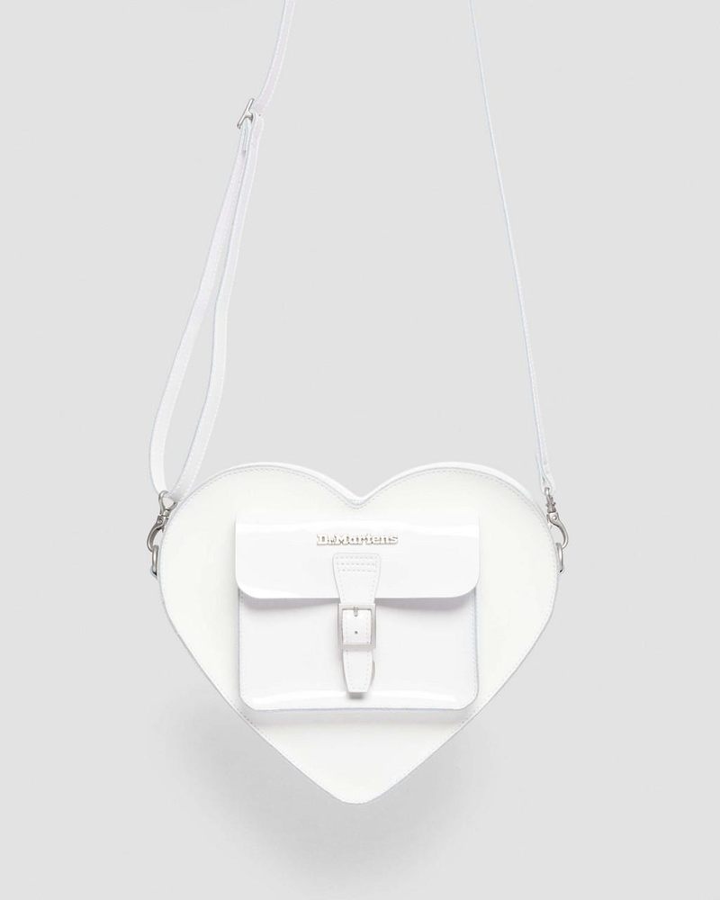 White Dr Martens Heart Shaped Leather Backpack (Kiev) Bags & Backpacks | JC87-V5NN