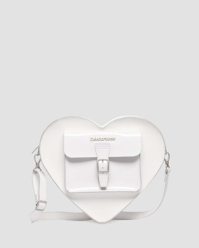 White Dr Martens Heart Shaped Leather Backpack (Kiev) Bags & Backpacks | JC87-V5NN