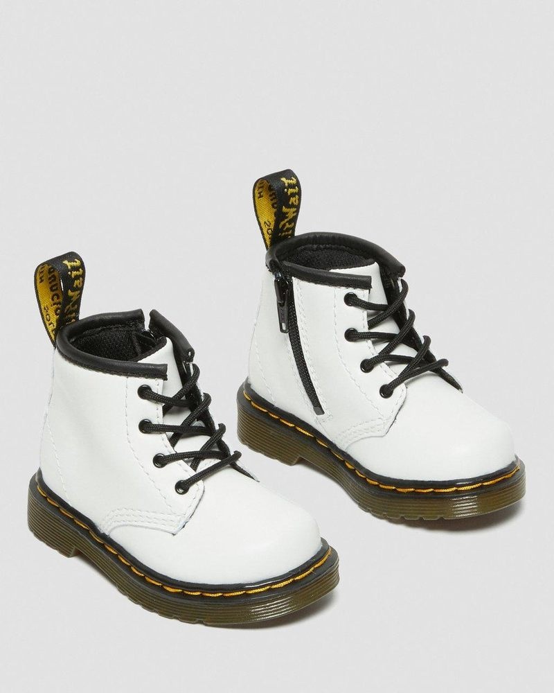 White Dr Martens Infant 1460 Leather Lace Up Boots (Romario) Boots | PS54-P7US