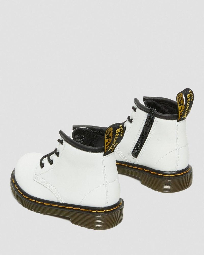 White Dr Martens Infant 1460 Leather Lace Up Boots (Romario) Boots | PS54-P7US