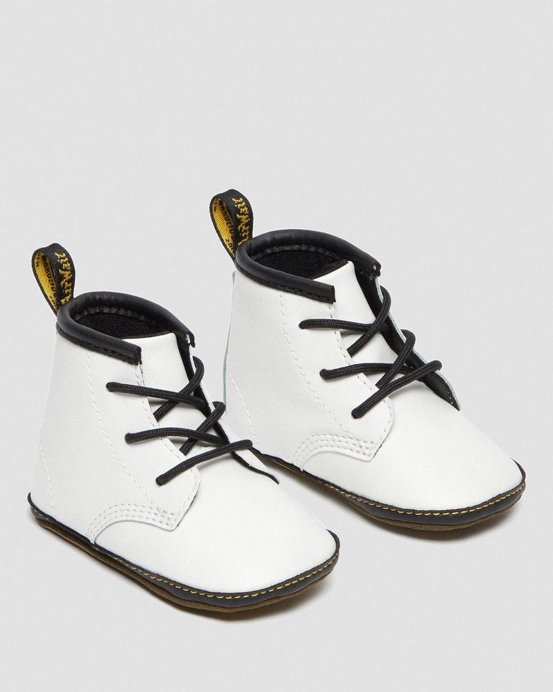 White Dr Martens Newborn 1460 Auburn Leather Booties (Mason Pu Split+Mason Nw Synthetic) Boots | QI04-W2QW