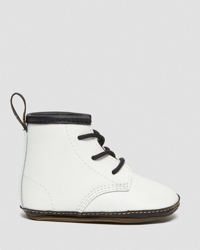 White Dr Martens Newborn 1460 Auburn Leather Booties (Mason Pu Split+Mason Nw Synthetic) Boots | QI04-W2QW