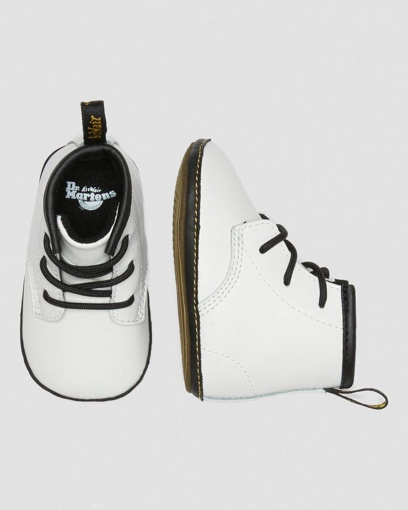 White Dr Martens Newborn 1460 Auburn Leather Booties (Mason Pu Split+Mason Nw Synthetic) Boots | QI04-W2QW