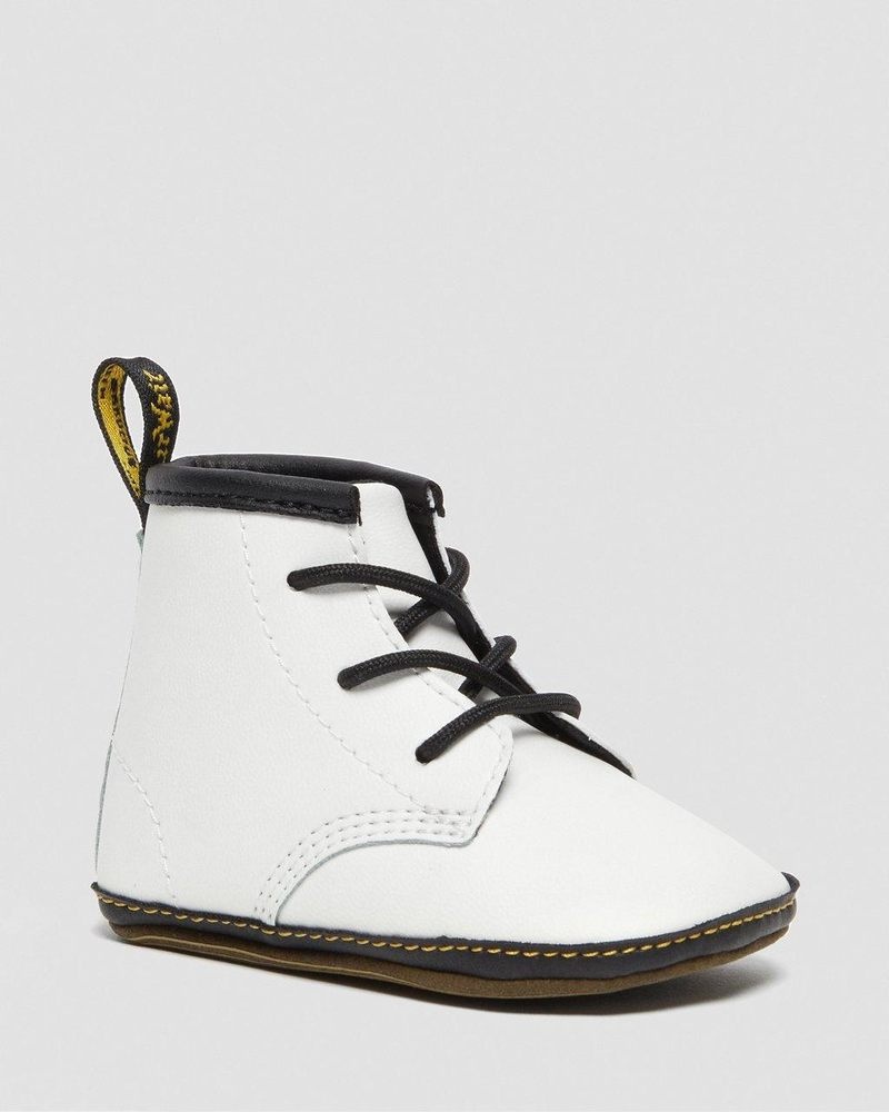 White Dr Martens Newborn 1460 Auburn Leather Booties (Mason Pu Split+Mason Nw Synthetic) Boots | QI04-W2QW