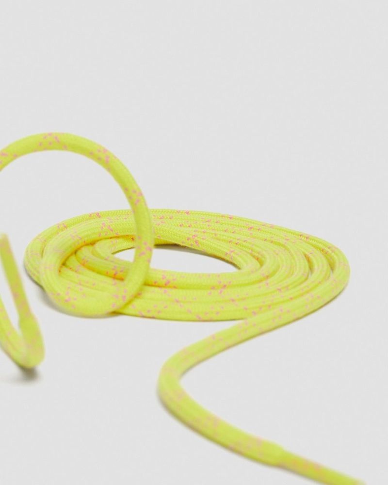 Yellow Dr Martens 55 Inch Round Shoe Laces (8-10 Eye) (Polyester) Shoe Laces | FQ91-P7AB