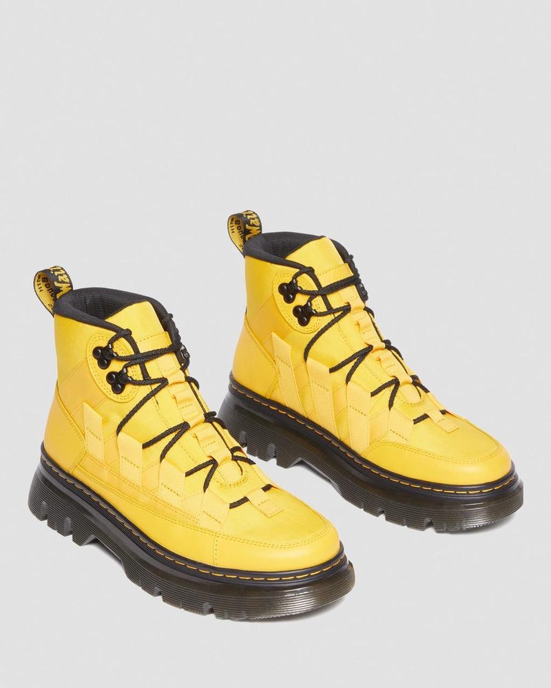 Yellow Dr Martens Boury Nylon & Leather Casual Boots (Cyclone Nylon+Lapstone) Boots | ZL39-U8KM