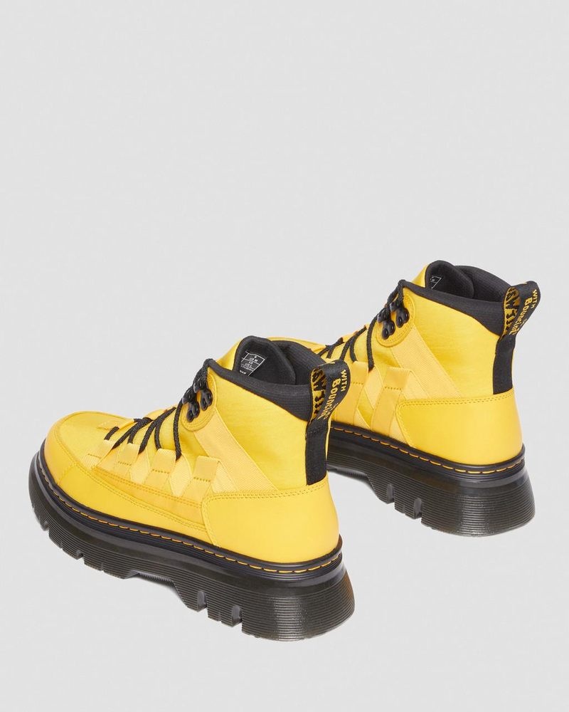 Yellow Dr Martens Boury Nylon & Leather Casual Boots (Cyclone Nylon+Lapstone) Boots | ZL39-U8KM