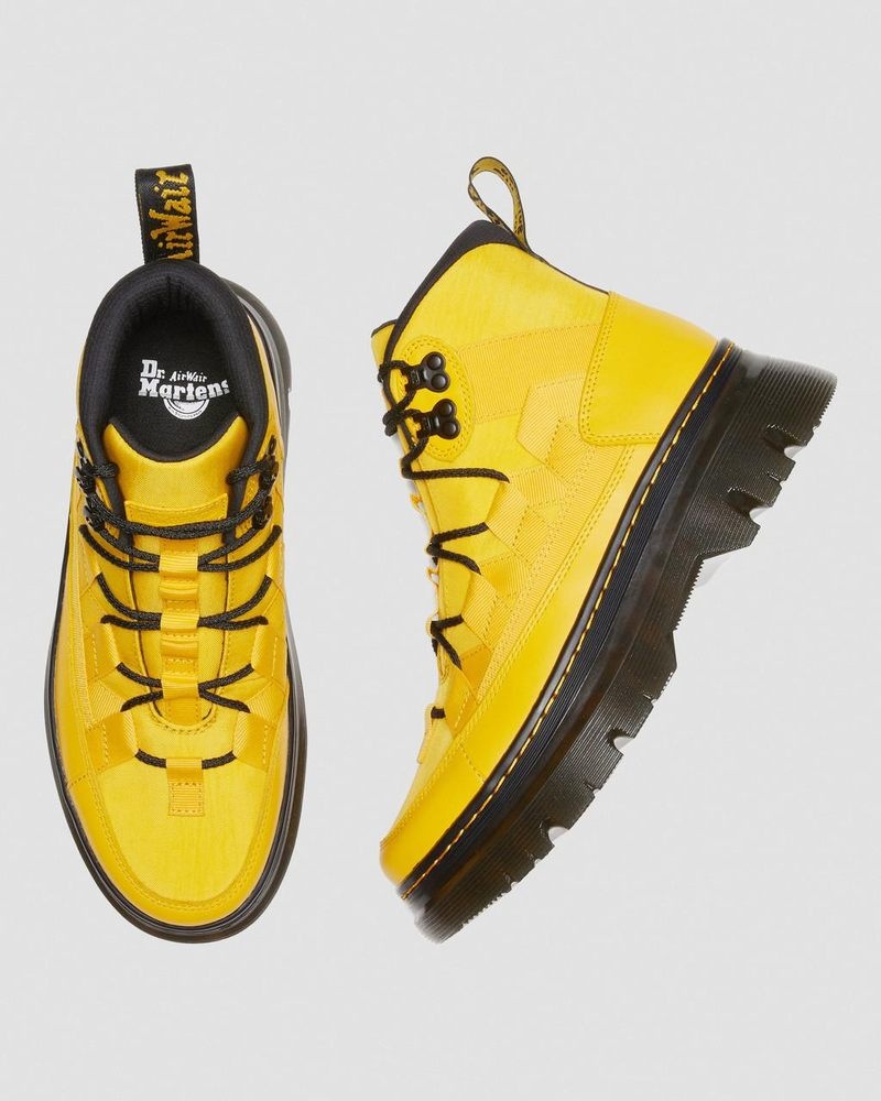 Yellow Dr Martens Boury Nylon & Leather Casual Boots (Cyclone Nylon+Lapstone) Boots | ZL39-U8KM