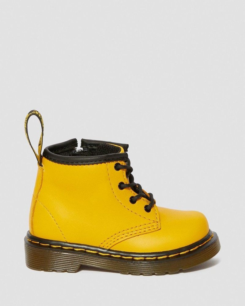 Yellow Dr Martens Infant 1460 Leather Lace Up Boots (Romario) Boots | XC69-F5ZE