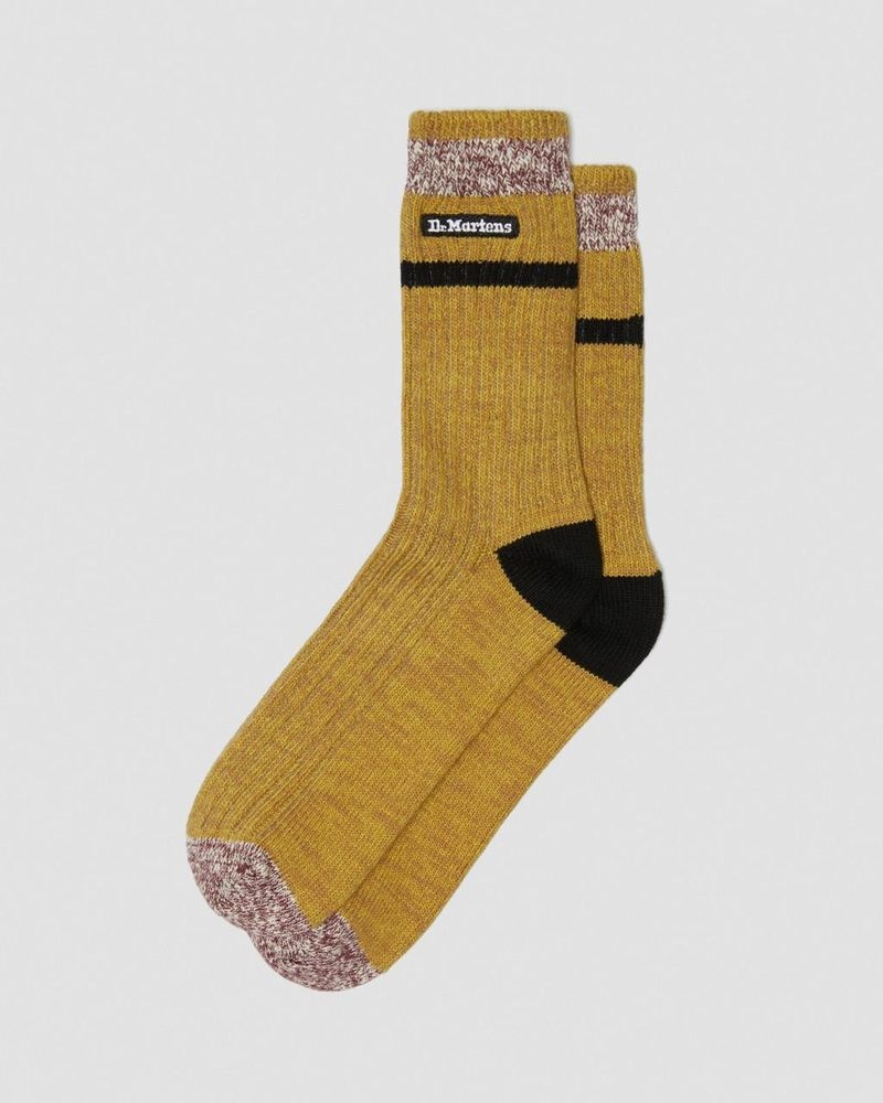 Yellow Dr Martens Marl Organic Socks (Cotton Blend) Socks | RN79-A2ZB