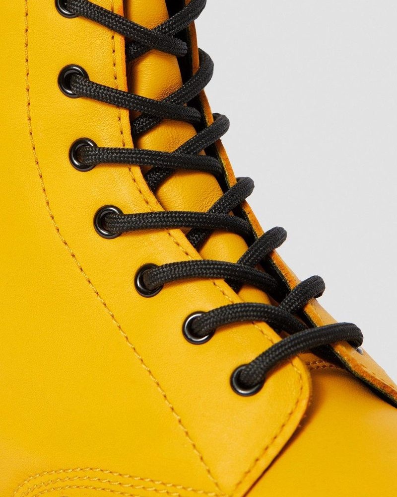 Yellow Dr Martens Youth 1460 Leather Lace Up Boots (Romario) Boots | OI69-Y9VF