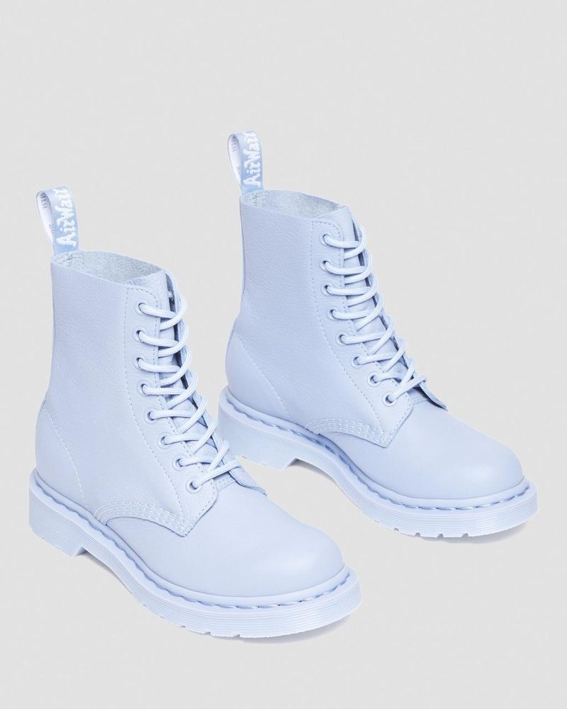 Zen Blue Dr Martens 1460 Pascal - Mono Lace Up Boots (Virginia) Boots | EB65-E0RC